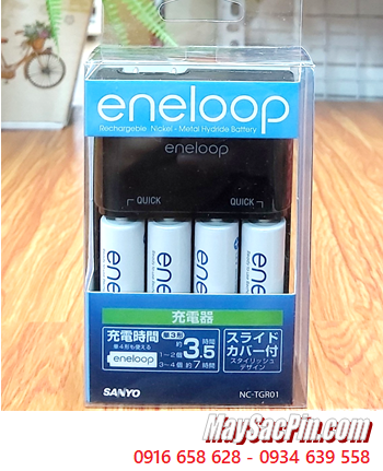 Eneloop NC-TGR01, Bộ sạc Pin AA Eneloop NC-TGR01 kèm sẳn 4 pin sạc Panasonic Eneloop AA2000mAh 1.2v (Japan)